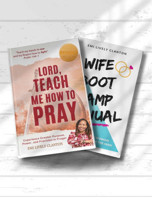 2 Book Bundle Deal- Lord, Teach Me How to Pray + Wife Boot Camp Manual